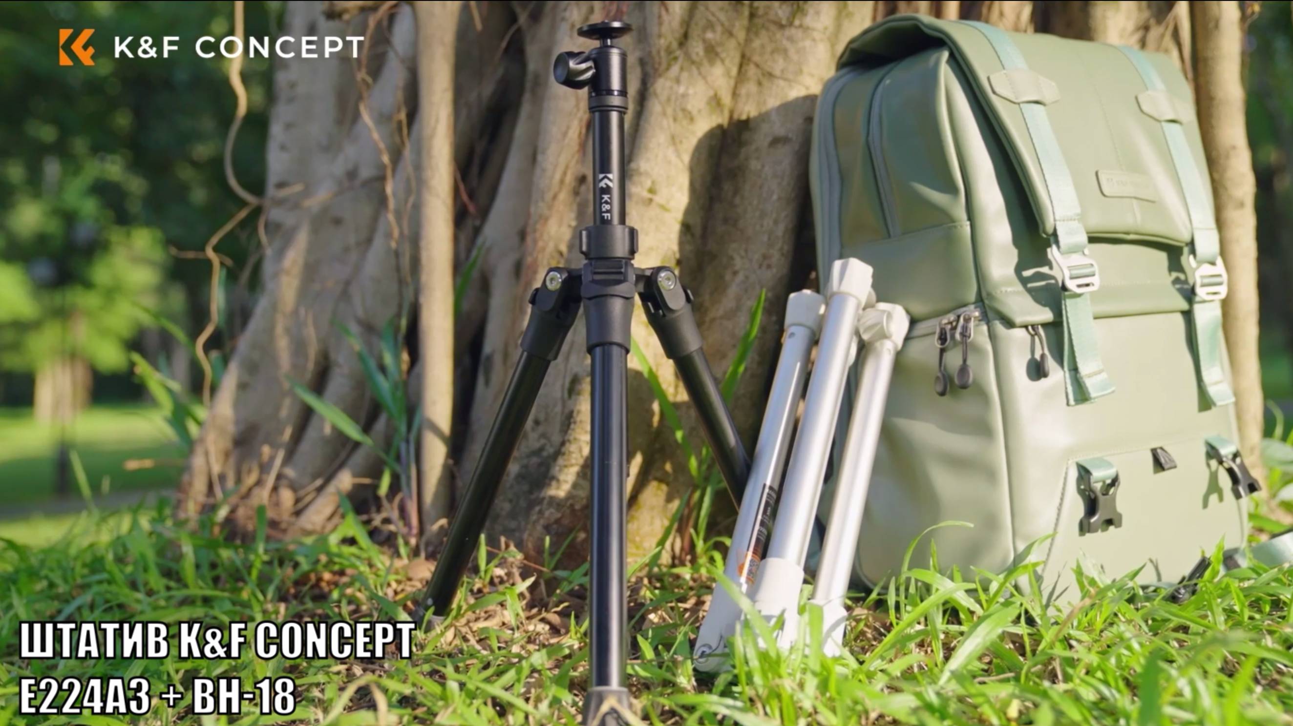 Штатив K&F Concept E224A3 + BH-18 (белый) KF09.120V3