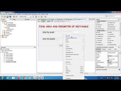 Java Program to find Area and Perimeter of Rectangle смотреть онлайн