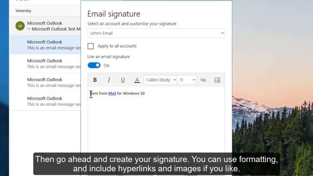 Configuring your Email Signature in Windows 10 Mail смотреть онлайн