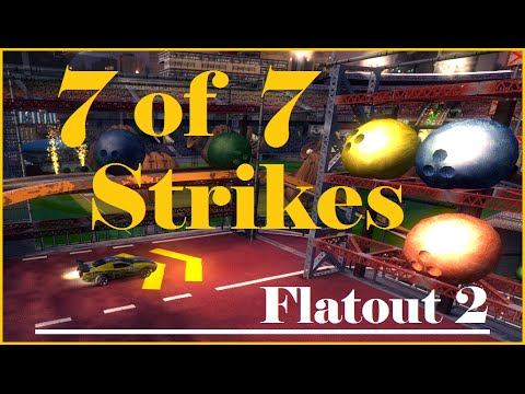 Flatout 2 - Perfect Game - #Bowling Stunt - 150 Points - Strikes Only