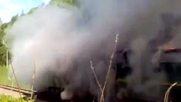 пожар в тепловозе fiery locomotive