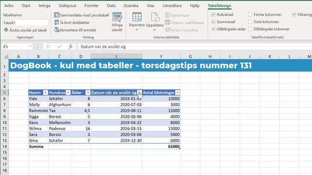 Enkelt att få en summering med hänsyn till filter i Excel смотреть онлайн