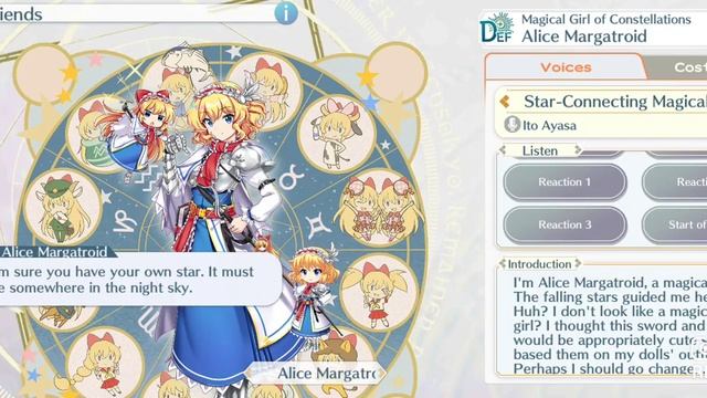 Touhou Lost Word Voice Lines - Alice Margatroid (Magical Girl of Constellation) смотреть онлайн