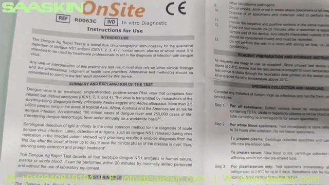 OnSite® Dengue Ag rapid Test CE | UNBOXING | CTK BioTech смотреть онлайн