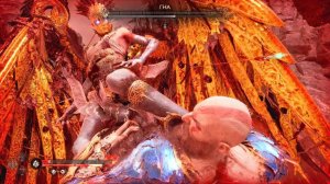 Бой с Гна - главной валькирией Одина. God of War Ragnarok