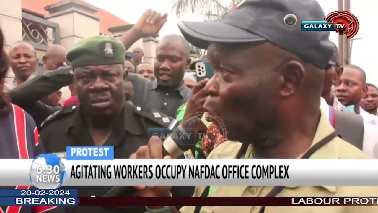 AGITATING WORKERS OCCUPY NAFDAC OFFICE COMPLEX смотреть онлайн