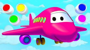 Learn Colors with Airplane Flight - Finger Family Nursery Rhymes