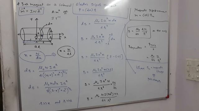 Class 12 Physics | Magnetism and Matter | Bar Magnet as a Solenoid | notes смотреть онлайн