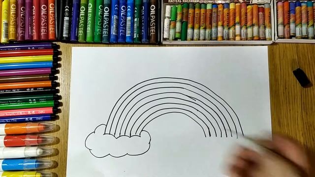 Рисуем Радугу / Новый Урок Рисования / How to draw a Rainbow / Drawing Lesson смотреть онлайн