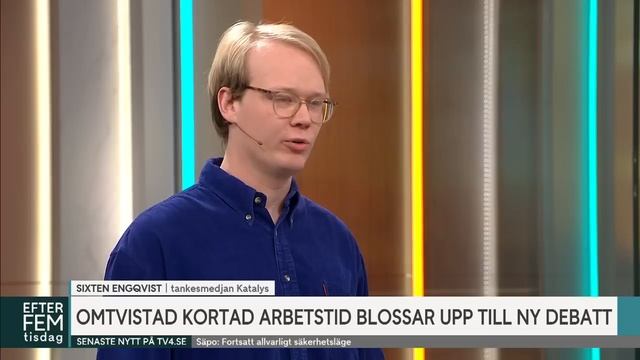 Het debatt om kortare arbetstid: ”Man kan inte uppfinna fyra nya arma… | Efter fem | TV4 & TV4 Pla смотреть онлайн
