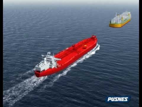 FPSO Tandem Offloading and shuttle Tanker Animation смотреть онлайн