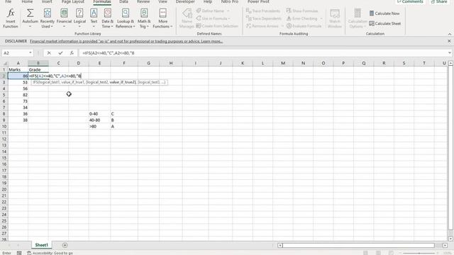 IFS Formula in Excel смотреть онлайн