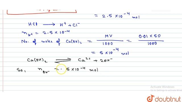 Calculate the enthalpy change when `50 mL` of `0.01 M Ca(OH)_(2)` reacts with `25mL` of `0.01 M ... смотреть онлайн