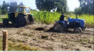 Перетягивание тракторов Т-25, Т-40АМ, ЮМЗ-6, МТЗ и зарубежные часть 1