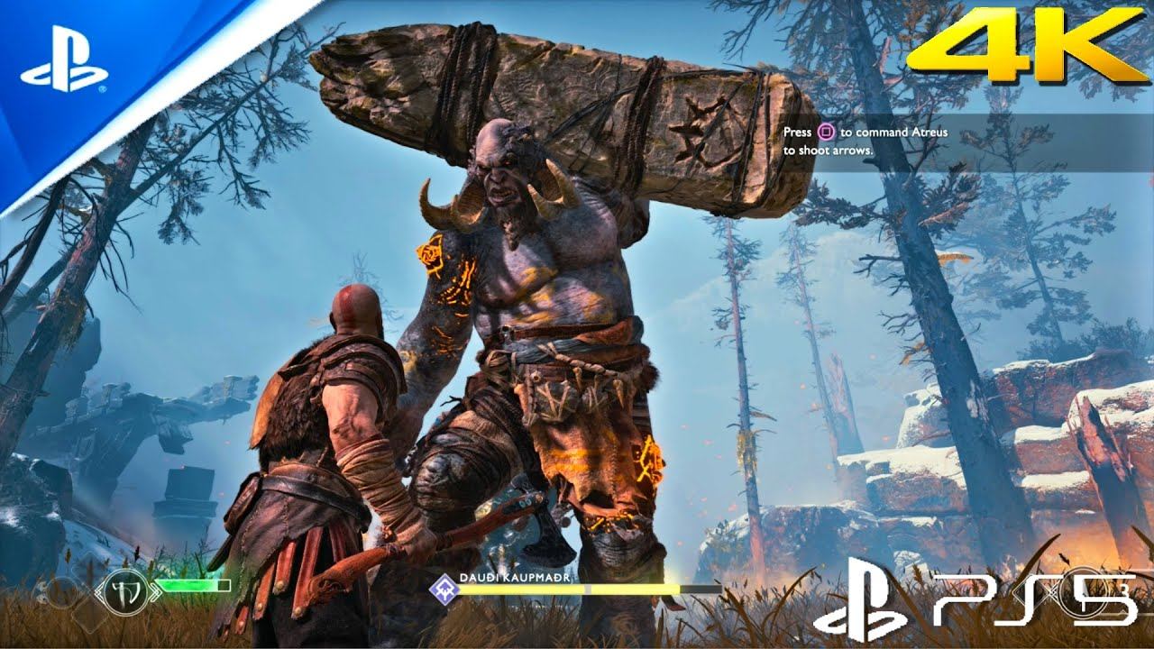 God of War - Kratos vs First Boss | 4K UHD Graphics Gameplay | PS5 Games смотреть онлайн