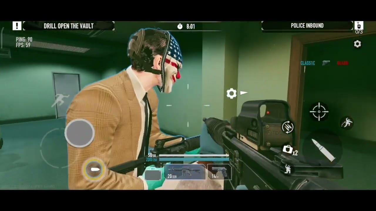 PayDay 2 mobile early access Xiaomi 12t || Payday crime war смотреть онлайн