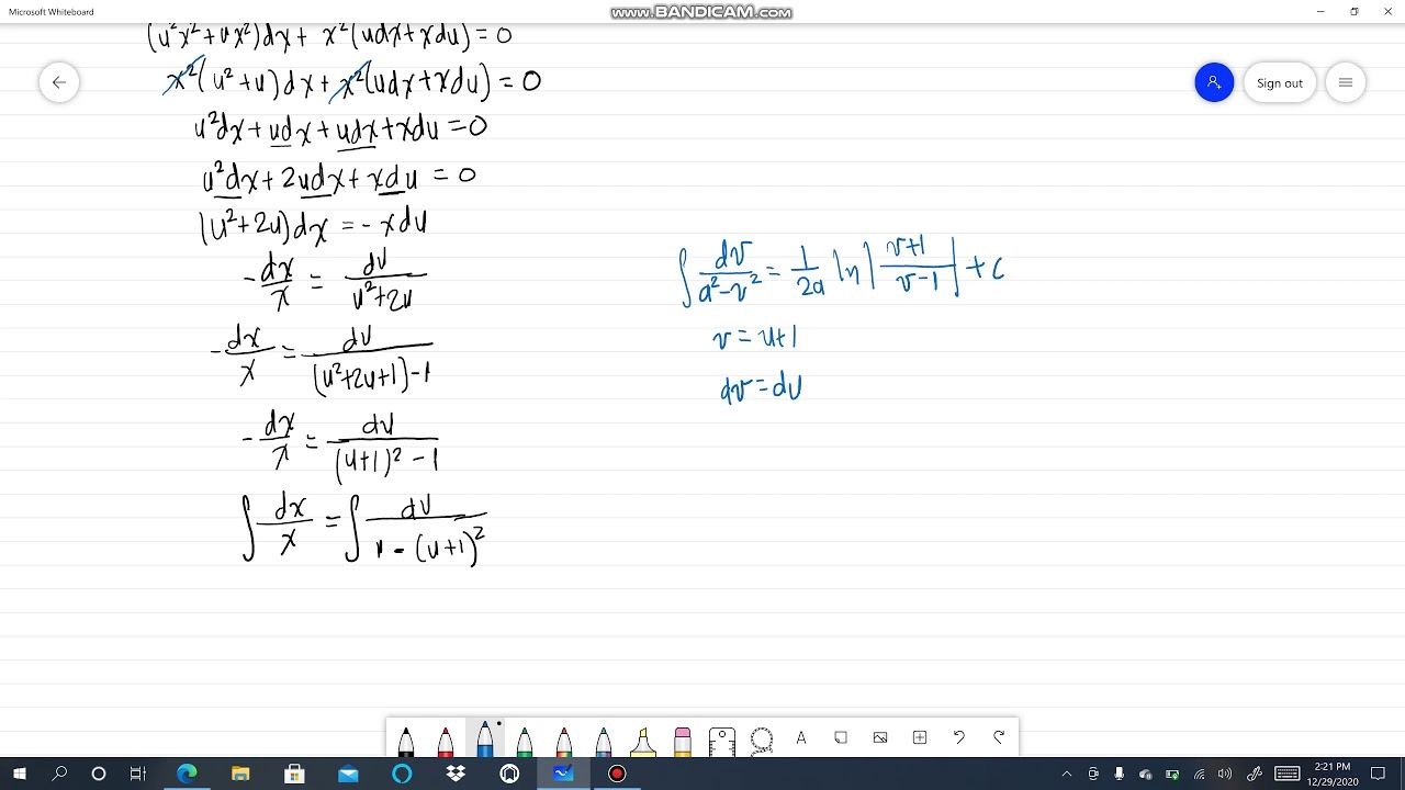 6. (y^2+yx)dx+x^2dy=0. Soluciones por sustitucion. Alexander Estrada смотреть онлайн