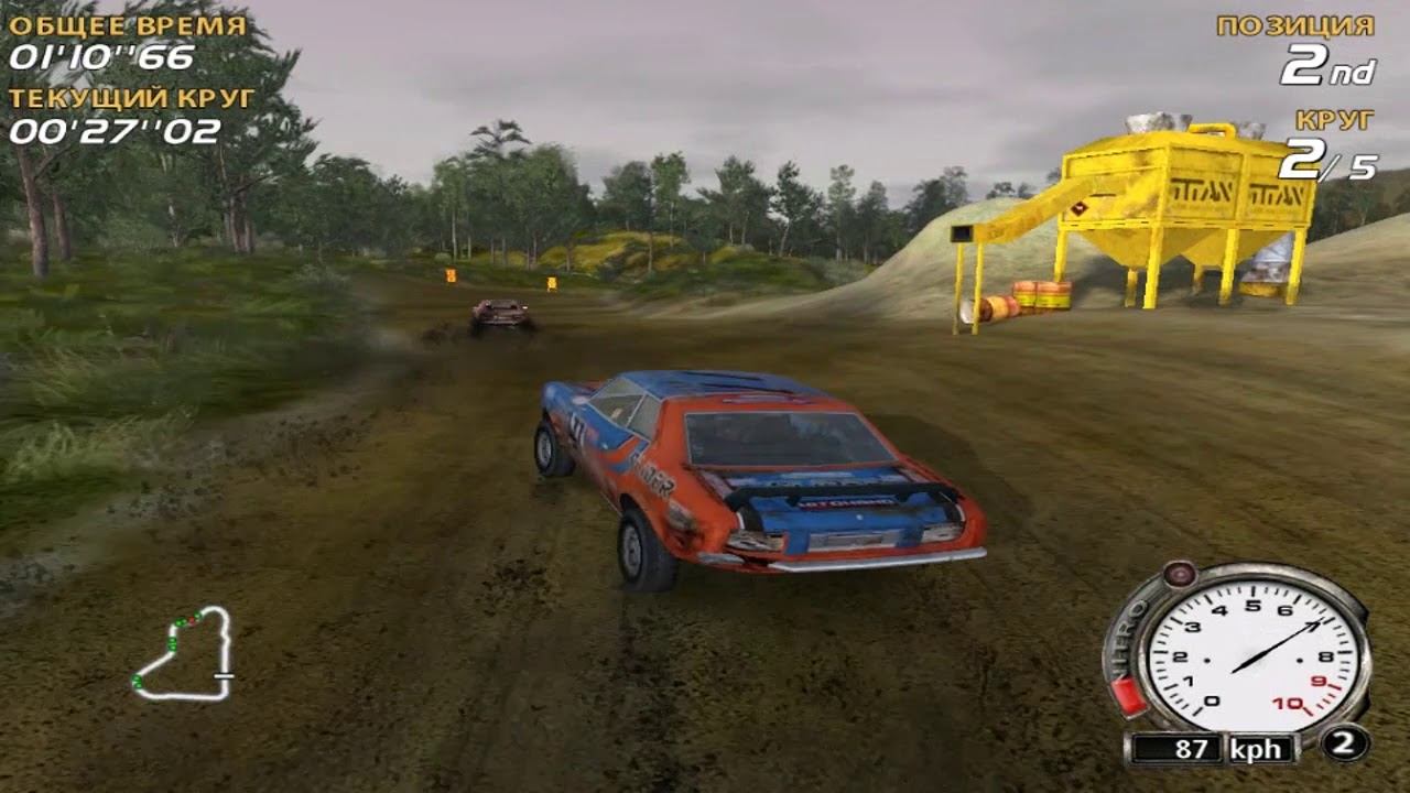 flatout 1 2004 (lightweight car) slider track Gravel Rock Run (no voice) смотреть онлайн