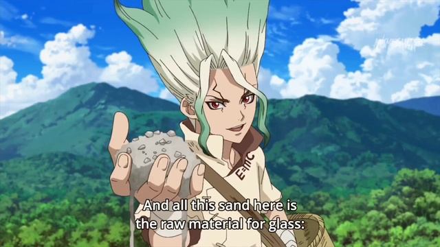 Senku Make Glasses For Suika- Dr. Stone