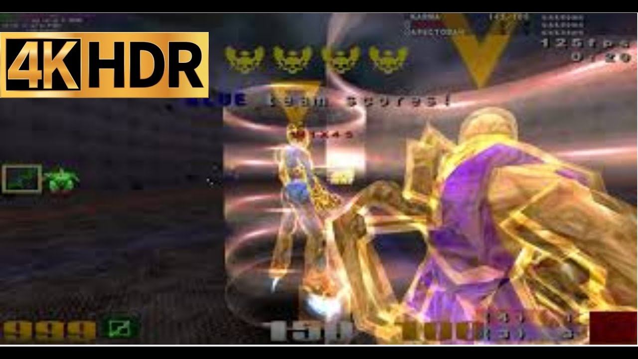 4k Ultra HD, HDR on, Quake 3 Arena, q3arenax map +INSTAGIB TDM freeze. смотреть онлайн