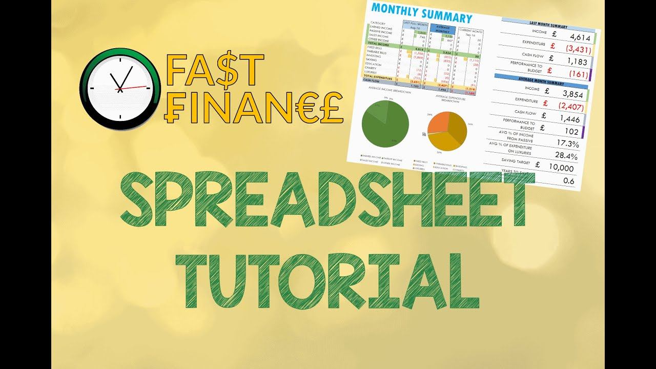 Fast Finance - Personal Accounts Spreadsheet Tutorial смотреть онлайн