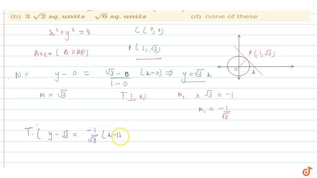 IIT JEE CONIC SECTIONS The area of the triangle formed by the positive `x-` axis``
and the norma.. смотреть онлайн