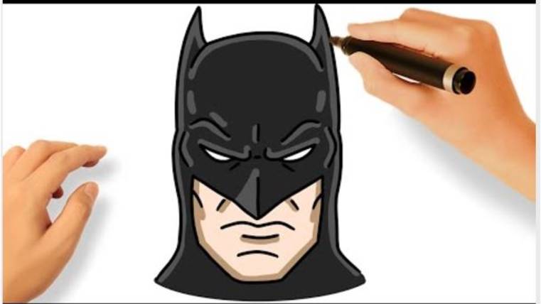 КАК НАРИСОВАТЬ ЛИЦО БЭТМЕНА ЛЕГКО смотреть онлайн