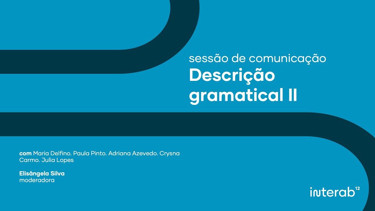 Descrição gramatical – II смотреть онлайн