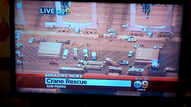 Breaking news a crane rescue in San Pedro смотреть онлайн