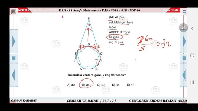 11. Sınıf, eis , 34. Foy , ödev testlerinin çözümü смотреть онлайн