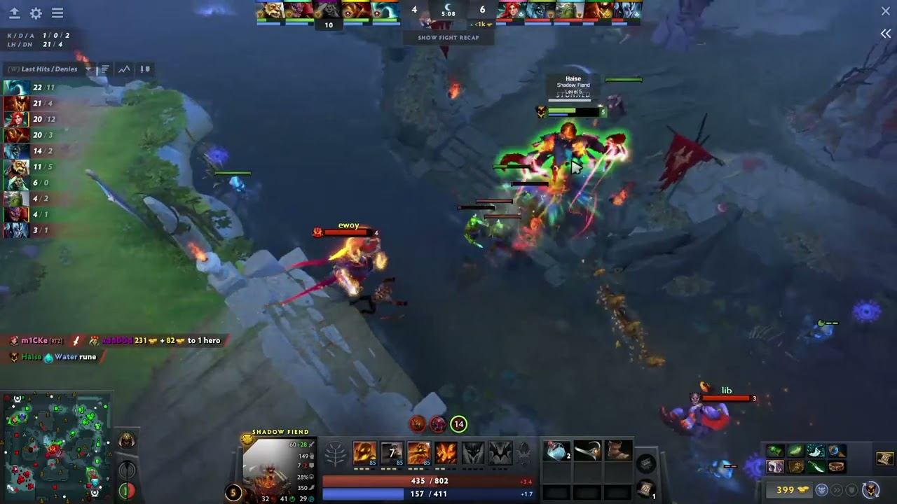 How to lane mid shadow fiend (Koma) vs ember spirit - Dota 2 смотреть онлайн