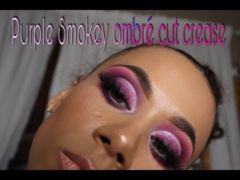 Purple Smokey Ombre Cut Crease X Peaches and Cream X Glf Cosmetics смотреть онлайн