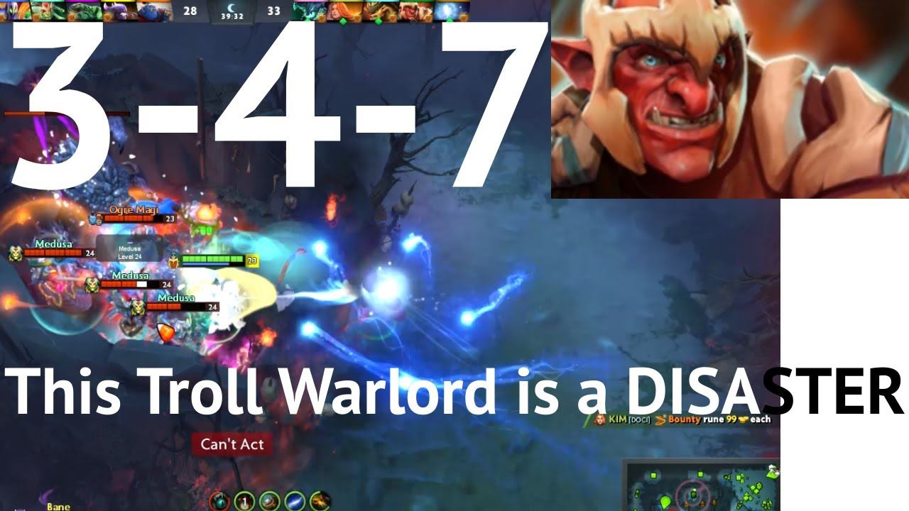 This Troll Warlord is a DISASTER! 3 Kills 7 Assists. Dota 2 7.30e Gameplay. смотреть онлайн