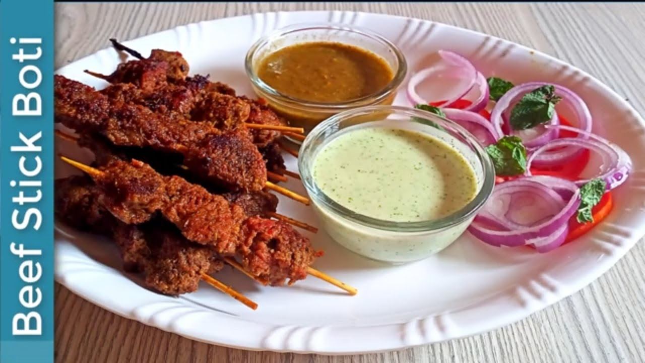 Beef Stick Boti with Chatni | Bar BQ Tikka Boti | dinner recipes | meat sticks| Zauq e Masala смотреть онлайн