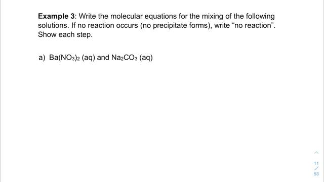 Chem 40S - unit 4 - Lesson 1b - precipitation reactions pt. 2 смотреть онлайн