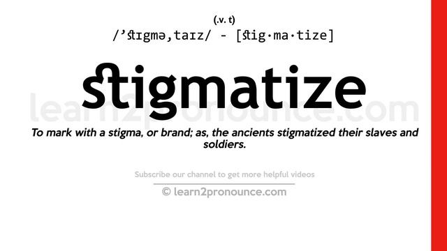 Pronunciation of Stigmatize | Definition of Stigmatize смотреть онлайн