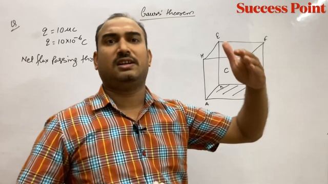 A charge of 10 micro C is placed at the centre of a cube. Calculate electric flux passing through смотреть онлайн