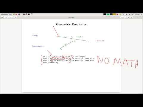 04 Introduction to CG - Geometric Predicates (line/segment intersection) смотреть онлайн