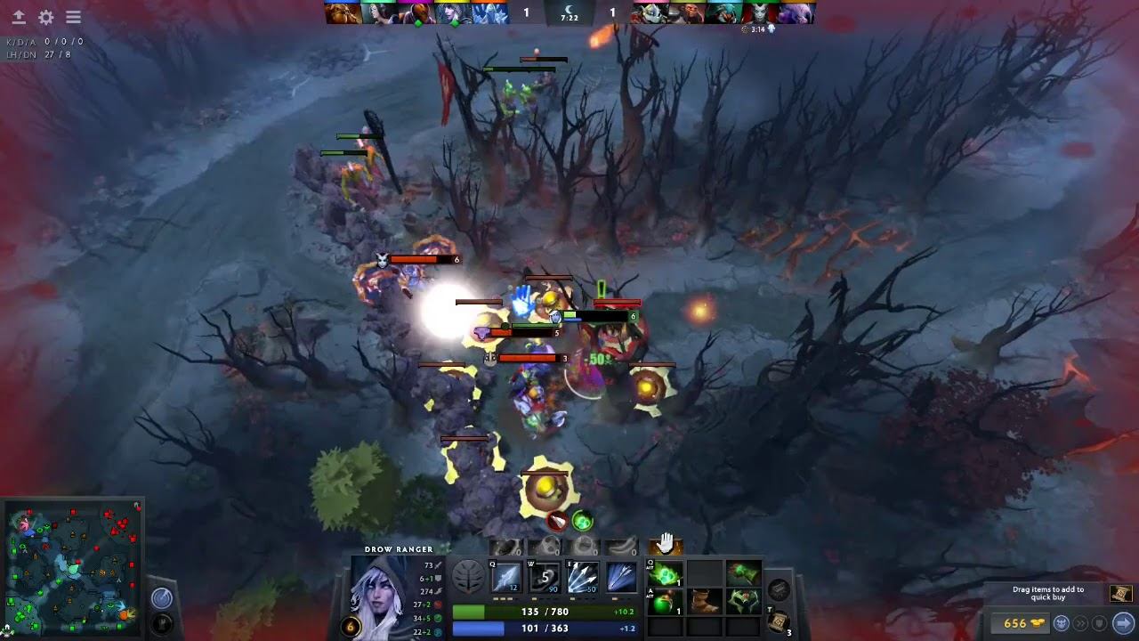 Dota 2 Drow Ranger Gameplay смотреть онлайн