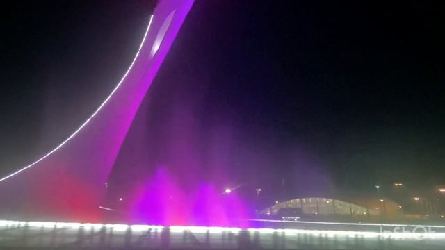 Световое шоу фонтанов в Олимпийском парке. смотреть онлайн