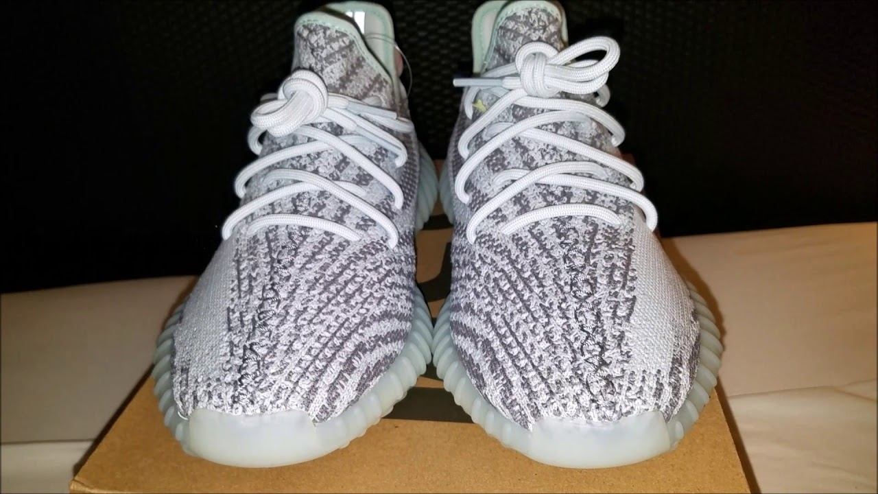 Perfectkicks.me Adidas Yeezy 350 Boost V2 Blue Tint Unboxing смотреть онлайн