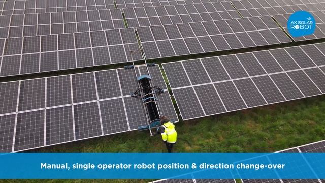 WetSliderXL | The fixed solar panels hydraulic cleaning robot - no tilt limitation смотреть онлайн