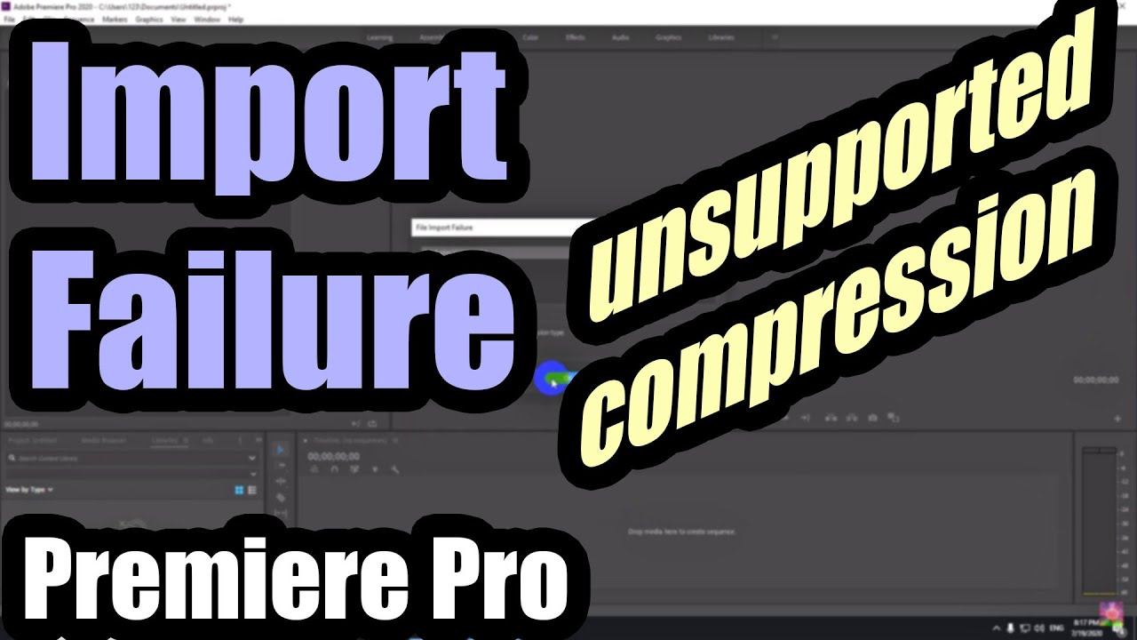 The file has an unsupported compression type (Premiere Pro, MP4 vs MTS) смотреть онлайн