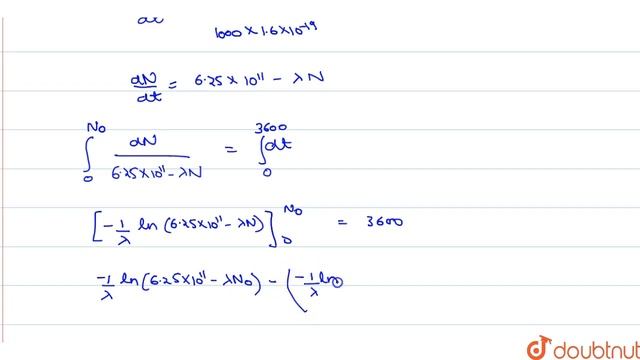 A `^7Li` target is bombarded with a proton beam current of `10^-4` A for 1 hour to produce `^Be`... смотреть онлайн