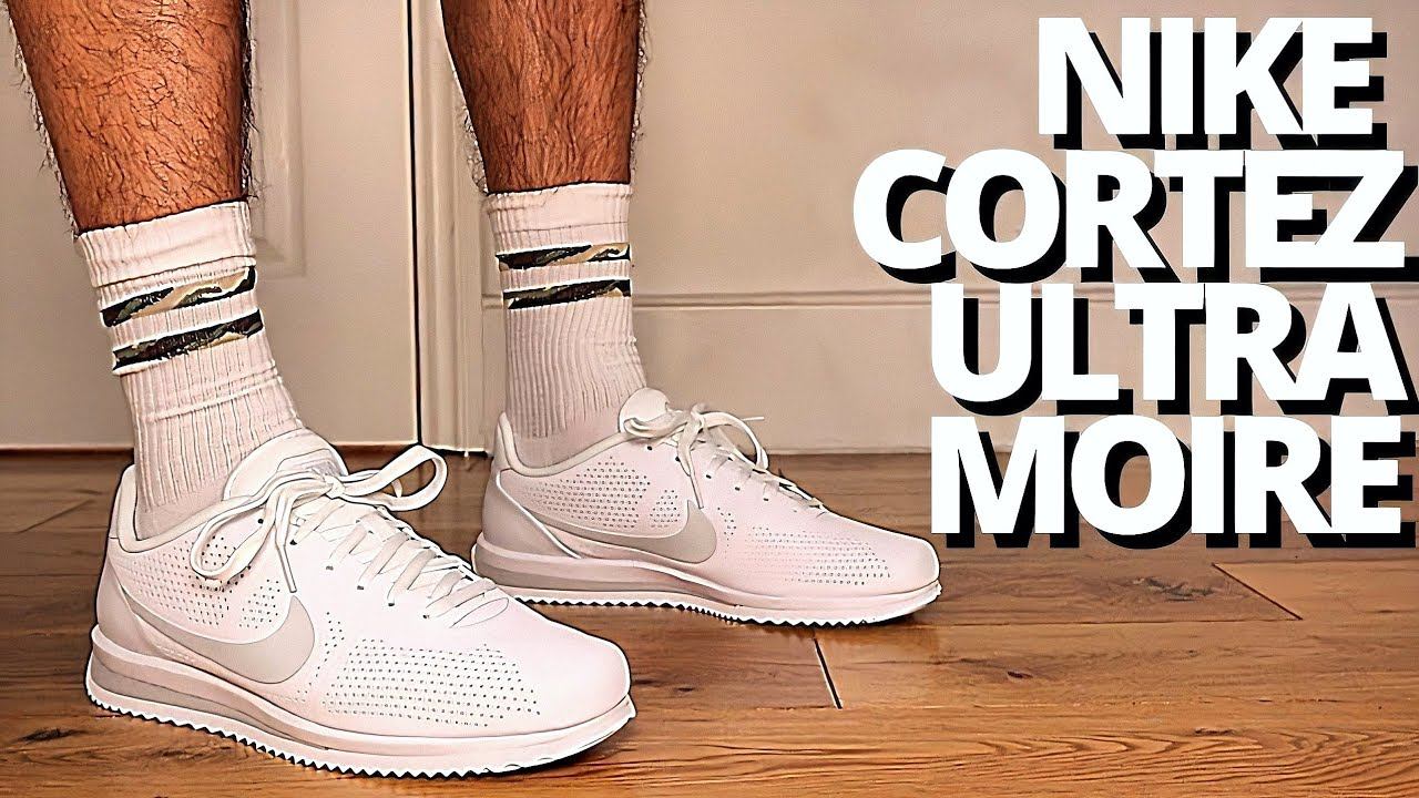 Nike Cortez Ultra Moire White Platinum On Foot Review смотреть онлайн
