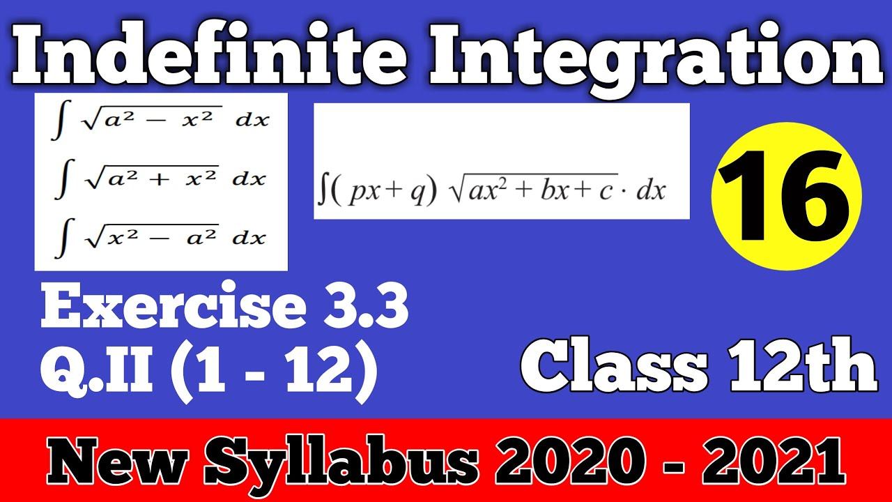 || Indefinite Integration || Integration by Parts || Exercise 3.3 Q.II (1 - 12) || Class 12th || смотреть онлайн