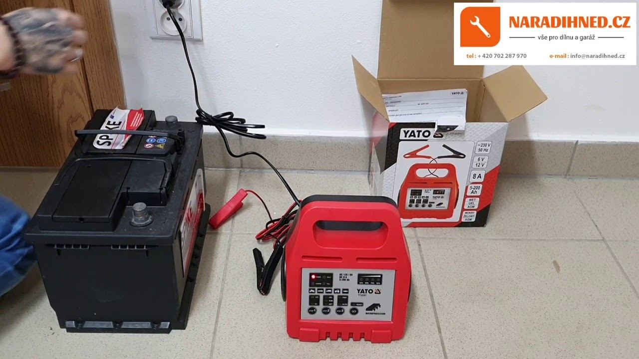 Yato YT-8301 6V/12V 8A Nabíječka autobaterií YATO смотреть онлайн