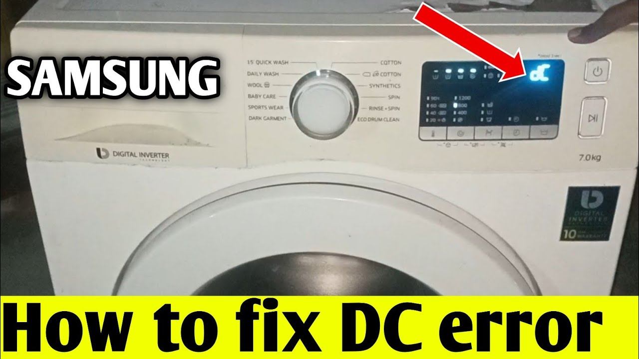 Samsung.DC error code fix//washing machine front load DC error fix смотреть онлайн