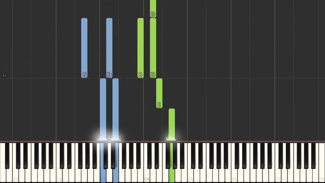 Amazing Grace - Traditional American Melody - Easy Piano Tutorial смотреть онлайн