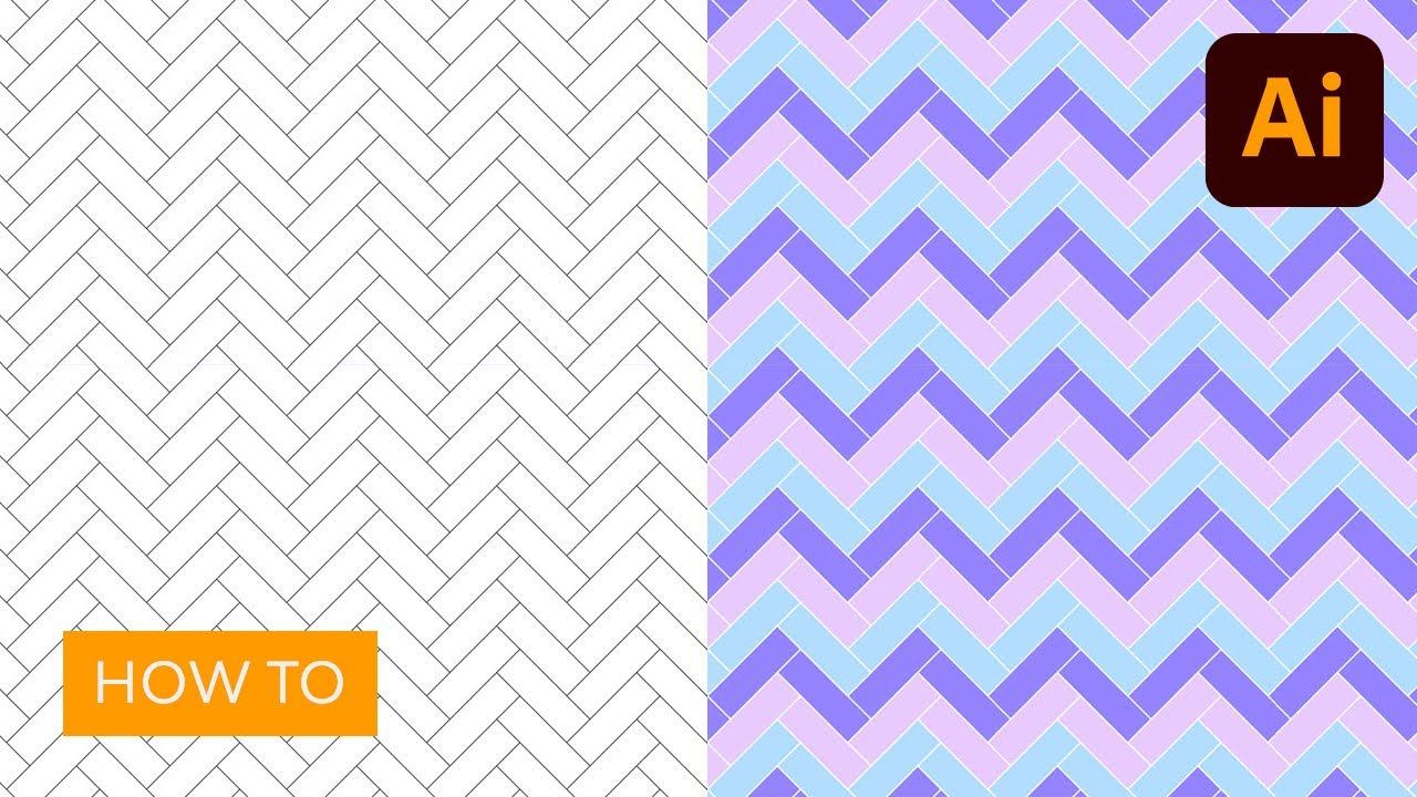 How to Make a Herringbone Pattern in Illustrator смотреть онлайн